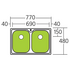 Oliveri DZ163 Diaz Double Bowl Topmount Sink image NaN