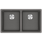 Franke Maris 350mm Double Bowl Undermount Sink with Extension Drainer Stone Grey MRG120-35SG-FPC hero image