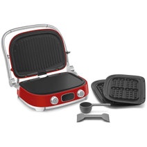 Smeg 50s Style Countertop Multifunctional Grill Red MGF01RDAU hero image