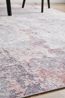 Rug Culture Illusions Extra Large Silver & Blush Rug 320X230CM - ILU156BLUSH320X230 hero image