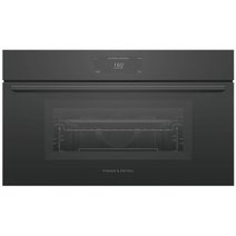 Fisher & Paykel Series 9 76cm Minimal Compact Combi-Microwave Oven with Air Fry Black OM76NMUB3 hero image