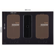 Linarie 60cm Bruz Double Flex Zone Induction Cooktop with Integrated Ventilation System RF6012FLEX hero image