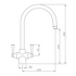 Turner Hastings Gosford Double Sink Mixer Chrome GO201DM-CH image NaN