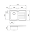 Oliveri Flinders Single Bowl Topmount Sink with Right-Hand Drainer FL121-NTH image NaN