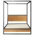 Zinus Queen Canopy Bed Frame Black AU-IRPBHC-14Q image NaN