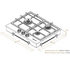 Spezialist 64cm Vitro Ceramic 3 Burner Gas Cooktop S30643VCNG image NaN