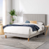 Zinus Debi Queen Upholstered Fabric Bed Base Light Grey AU-FHVP-LG-Q image NaN