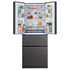 Mitsubishi Electric LX Series 442L French Door Glass Refrigerator Dark Silver MR-LX442EX-GDS-A image NaN