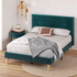 Zinus Willow Queen Upholstered Bed Base Green Velvet AU-FPPOPB-12Q image NaN