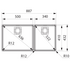 Franke CMX220-50/34P1 Centinox Minimalist 1 and 3/4 Bowl Sink with Accessories image NaN