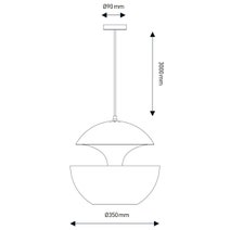 DCW Editions Here Comes The Sun 350 Pendant Light - Black and White HCS350BLWH hero image
