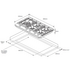 Westinghouse 90cm 5 Burner Natural Gas Stainless Steel Cooktop WHG954SC image NaN