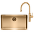 Titan Essentials 700mm Single Bowl Sink & Pull Out Gooseneck Kitchen Mixer Tap Package - Brass TSBRPK702 image NaN