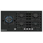 Bosch 90cm Series 8 Natural Gas Cooktop Tempered Glass Black PRS9A6H40A hero image