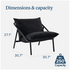 Zinus Ada Sling Accent Chair Black AU-USHSL2ZC-31B image NaN