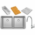 Abey LG200UTPK Lago Double Bowl Undermount Sink Pack image NaN