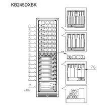 KingsBottle Atelier Duo 86 Bottle Dual Zone Wine Fridge Right Hinge KB245DX-BK-RHH hero image