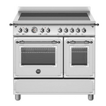 Bertazzoni Heritage Series 90 cm Induction Top with Electric Double Oven Cooker Stainless Steel HER95I2EXT hero image