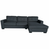 SILC Global Bari Three Seater Chaise Fabric Dark Grey 21001008 image NaN