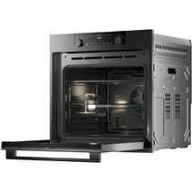 ASKO 60cm Pyrolytic Craft Built-In Oven-Black Steel OP8687B hero image