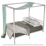 Zinus Patricia Double Metal Canopy Bed Frame White AU-CPBFW-D hero image