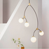 CTO Lighting Ivy Vertical 4 Pendant Light - Bronze and Satin Brass with Opal Glass Shades IVYPE4BZGO image NaN