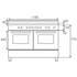 Bertazzoni 120cm Professional Dual Fuel Freestanding Stainless Steel Oven with Griddle Stainless Steel PRO126G2EXT image NaN