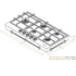 Spezialist 94cm LP Gas Cooktop 5 Burner Stainless Steel Plate Black Metal Surface S30945SPBBMLPG image NaN