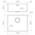 Artinox Radius 50 Single Bowl Sink ARTRAD5040 image NaN