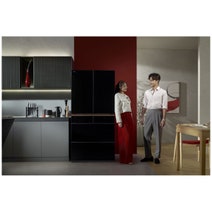 Hitachi 670L Multi Drawer French Door Refrigerator Crystal Black Glass R-GW670TAXK hero image