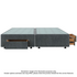 Sealy Spacesaver Super Queen Split Bed Base Left Drawer / No Drawer Charcoal SV-CHAR-SQN-LN image NaN
