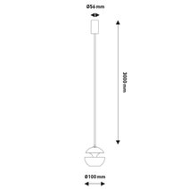 DCW Editions Here Comes The Sun 10 Mini Pendant Light - White and Copper HCS10WHCOP hero image