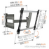 Vogel's THIN245 UltraThin Full-Motion TV Wall Mount for 26 to 55 Inch TVs Grey image NaN