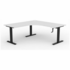 OLG Agile Winder Height Adjust 90 Degree Workstation 1800x1800x750 White Worktop with Black Frame OG_AGW90181875B_WLH image NaN