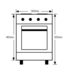 Euromaid 90cm Gas Oven-Cooktop & Grill Freestanding Oven GG90S  image NaN