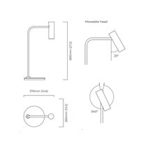 CTO Lighting Heron Table Light - Satin Brass HERTAOSB hero image