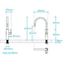 Billi Home BC with Gooseneck Multifunction Mixer Tap Matte Black 915000GMB hero image
