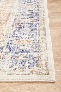 Rug Culture Mayfair Oversize Blue & Peach Rug 400X300CM - MAY-LOR-BLU-400X300 hero image