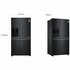 LG 625L Side by Side Fridge with Non-Plumbed Ice & Water Dispenser Matte Black GS-L668MBNL image NaN