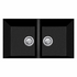 Oliveri Santorini Piccolo Double Bowl Undermount Sink Black ST-BL1573U image NaN