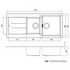 Oliveri Santorini 1 and 3/4 Bowl Topmount Sink With Left Hand Drainer And Overflow Black ST-BL1512-OF image NaN