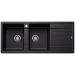 Blanco LEGRA 8S Double Bowl with Right Hand Drainer Silgranit Black 528072 hero image