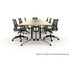 OLG Modulus Meeting Table 2400x1200 New Oak Worktop with Fixed Base OG_MT2412_NO image NaN