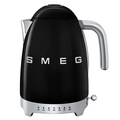Smeg 50s Retro Style Temperature Control Electric Kettle Black KLF04BLAU