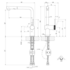 Gessi Inedito Pull Out Dual Function Spray Kitchen Mixer Tap Chrome 60478 image NaN
