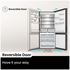 Hisense 500L PureFlat Bottom Mount Refrigerator with Non-plumbed Water Dispenser Dark Stainless Steel HRBM500TBW image NaN