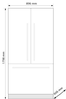 Fisher & Paykel Series 7 476L Integrated French Door Refrigerator with Ice and Water RS90AU1 hero image