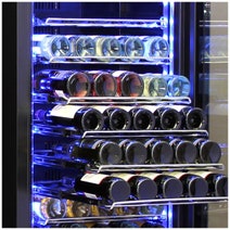 Schmick Upright Dual Zone Black Glass Door and Drawer Wine Refrigerator Black BD425D-X-B hero image