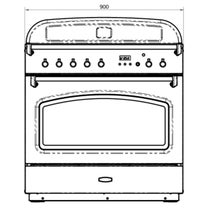Falcon 90cm Classic FX Black-Chrome Dual Fuel Freestanding Oven CLA90FXDFBL-CH hero image