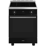 Smeg 60cm Black Pyrolytic Freestanding Oven C6IPBLT2 hero image